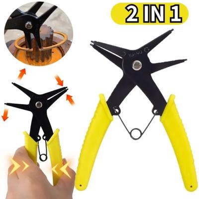 Pinza per anelli elastici 2IN1 Pinza per anelli elastici a 4 vie Utensile manuale multifunzionale