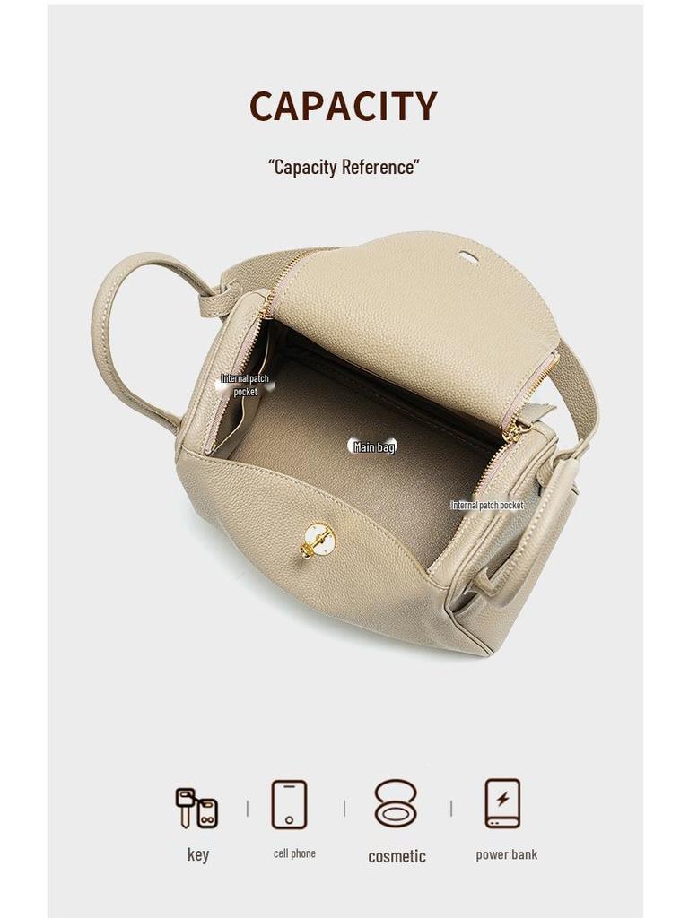 Borsa Dottore TOGO in Vera Pelle di Mucca - Cucita a Mano con Filo Cerato, Sensazione di Lusso, Singola Spalla da Donna, Stile da Pendolare, Best Seller.