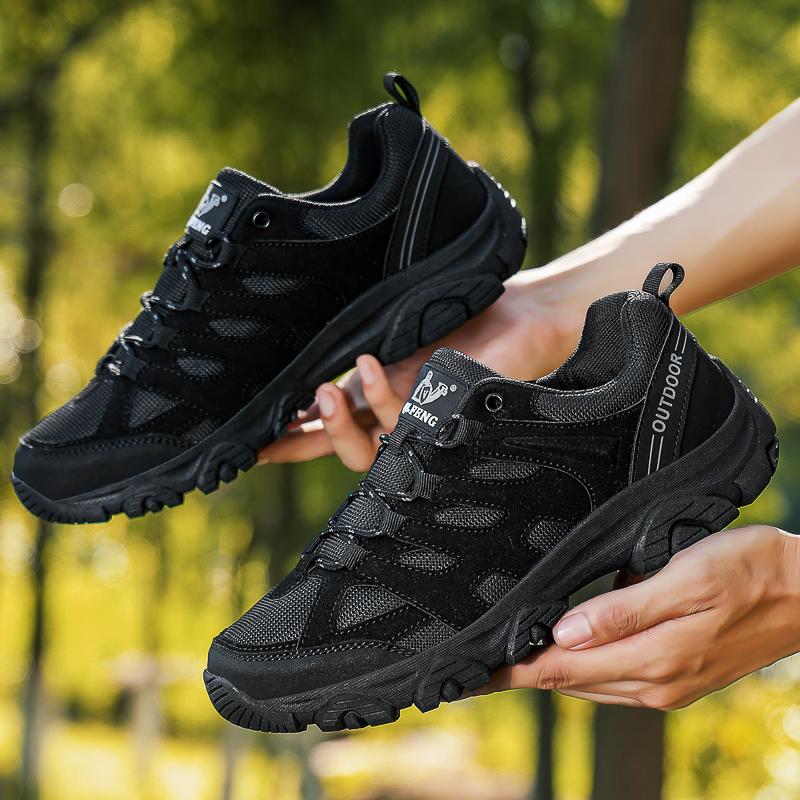 Mens Hiking Shoes Breathe Mesh Strap Outdoor Wear Resistant Cushioning Anti Slip Mountain Climbing Tourism Sports Shoes for Men
