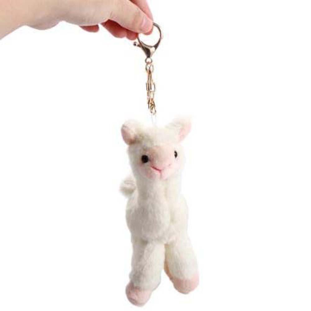 Handmade Backpack Accessory Sheep Key Ring Alpaca Keychain Animal Keyring Stuffed Toy Keychain