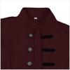 Men's Solid Color Steampunk Retro Stand Collar Coat for Halloween