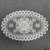 New French Retro Water-soluble Lace Placemat White Round Hollow Heavy Industry Embroidery Table Mat
