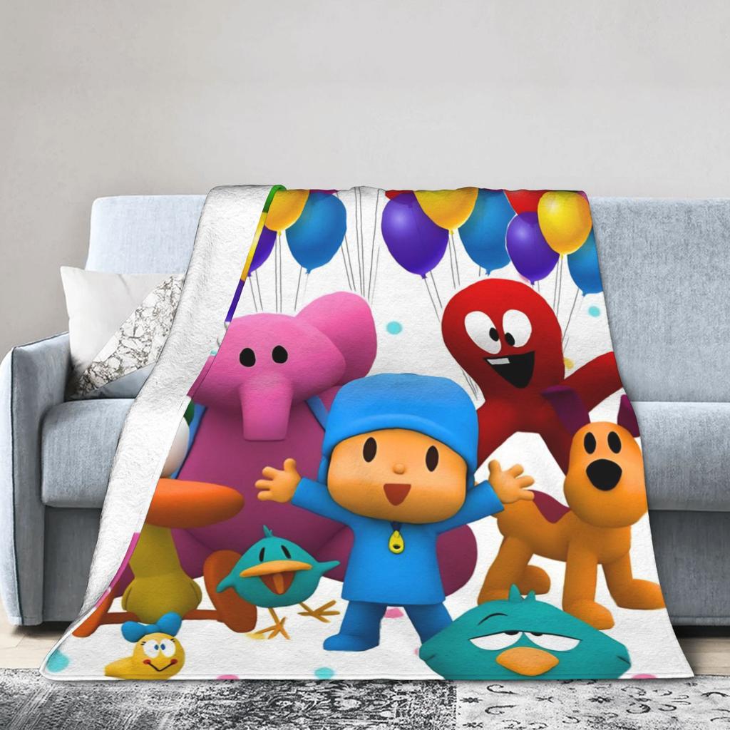 P-POCOYO Elly Coperta in Peluche Bambino Coperta Plaid in Flanella per Divano Poltrona Divano Letto Calda Morbida Personalizzata Fai da Te Qualità Copriletto