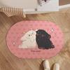 Rosa Liebe Cartoon Niedlich Haushalt Toilette Türmatte Schnelltrocknend Rutschfest Saugfähige Matte Badezimmer Toilette Fußmatte