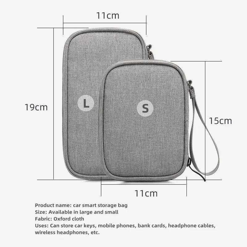 Car Sticker 2025 Hot Portable Storage Bag for Keys Car Driver's License Cable Gadget Card Pouch For BMW E39 E46 E36 E53 E90 E60