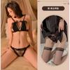 Sexy Bed Free Sex Underwear Without Steel Ring Shows Large Bra Pure Desire Free Milk Pearl Three-point Set