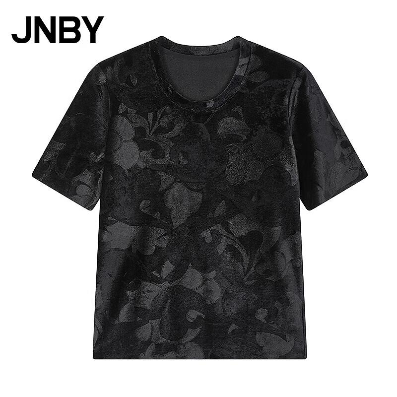 JNBY 2025 Fall Commuter X-Type Round Neck Short Sleeve T-Shirt