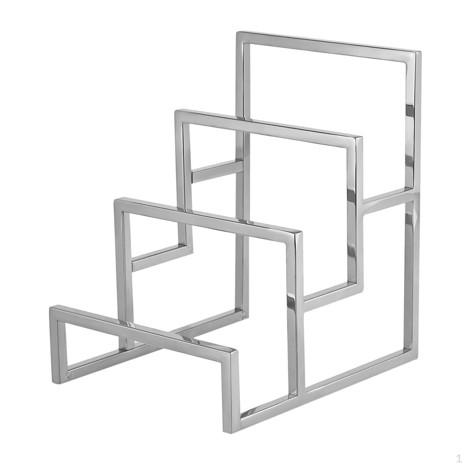 

Держатель Подставка Металлический Органайзер Устойчивый Аккуратное Исполнение Подходит для 15x18x19cm серебряный