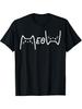 Meow Cute Cats Funny Feline Kitten Cat T-Shirt Casual Short Sleeve T-Shirt For Spring & Summer Women's Clothing