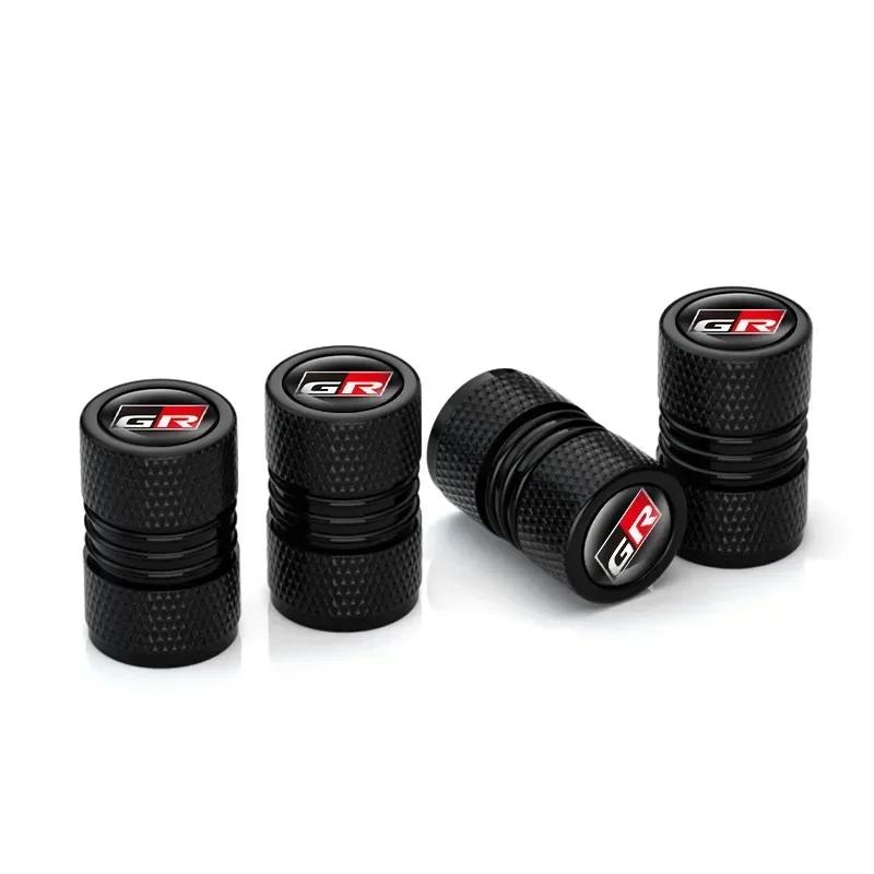  For Toyota ew134Pcs/lot GR Sport Logo Car Tire Wheel Stem Air Valve Caps Covers For Toyota Gazoo Racing Yaris 86 Corolla Hilux Supra C-HR