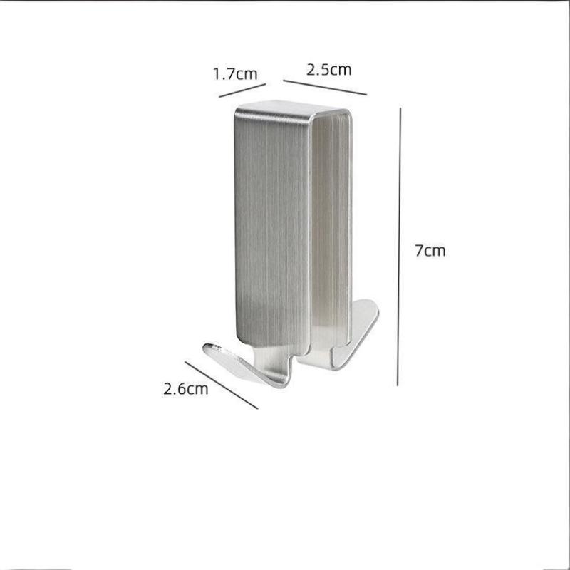 Stainless Steel Double Side Hooksbathroom Shower Door Hook Over Glass Door Shower Towel Rack For Glass Wall Or Glass Door