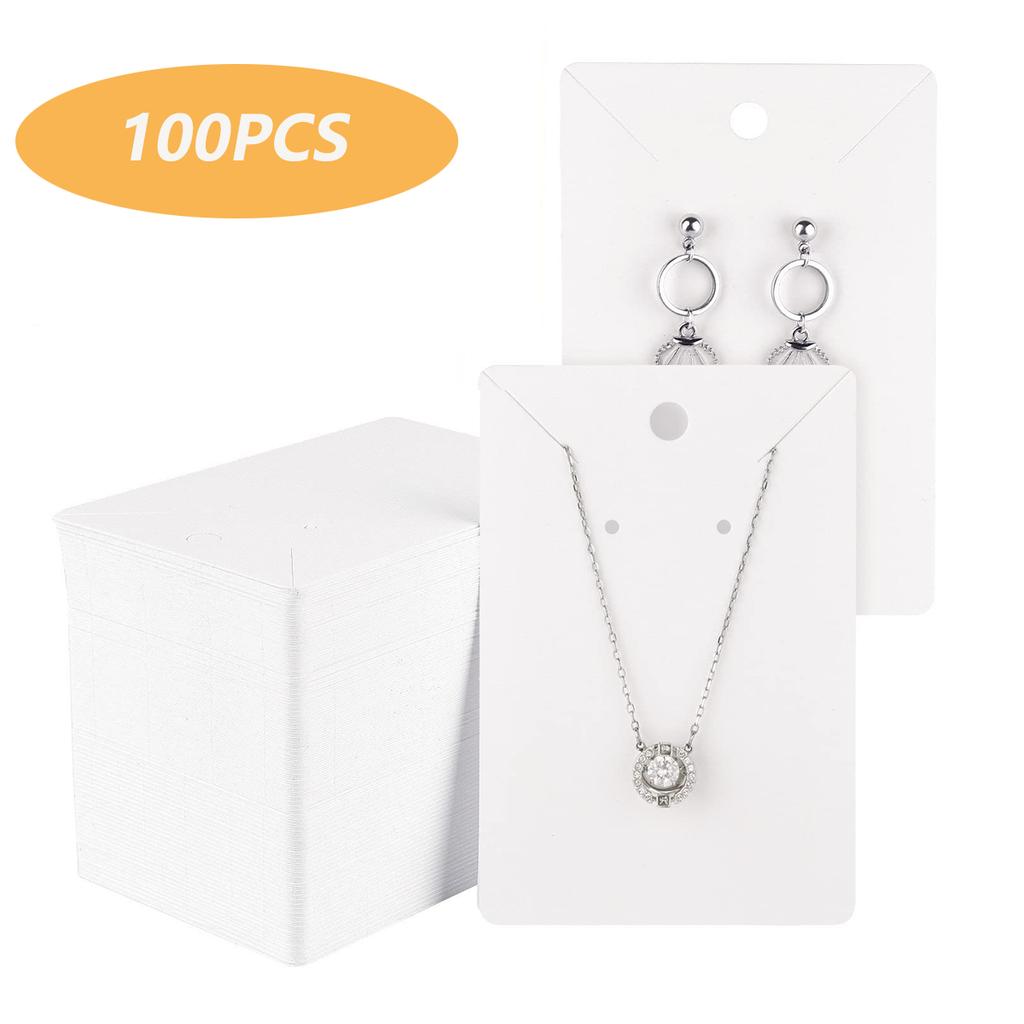 100pcs Card 6x9cm Earrings Necklaces Display Cards for Jewelry Boxed and Packaging Cardboard Hang Tag Card Ear Studs Paper