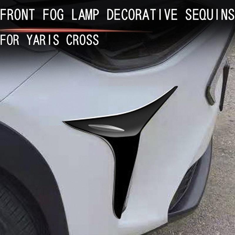 Per Toyota Yaris Cross 2020 2021 2022 Lampade Strisce Copertura Trim Adesivo Luci Fendinebbia Anteriori Auto Styling Nero Lucido