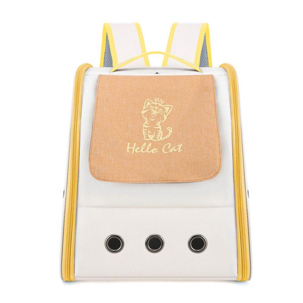 Carrying Pet Backpack Breathable Cat Bag Lightweight Pet Double Shoulder Bag Cat