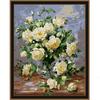 White Rose 30*40cm DIY Paint By Digital Oil Painting Kit Canvas