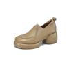 Fashion NEW Spring Autumn Sheep Leather Women Shoes Fashion Round Toe Platform Shoes for Women Loafer Women Pumps High Heel Zaptos Mujer