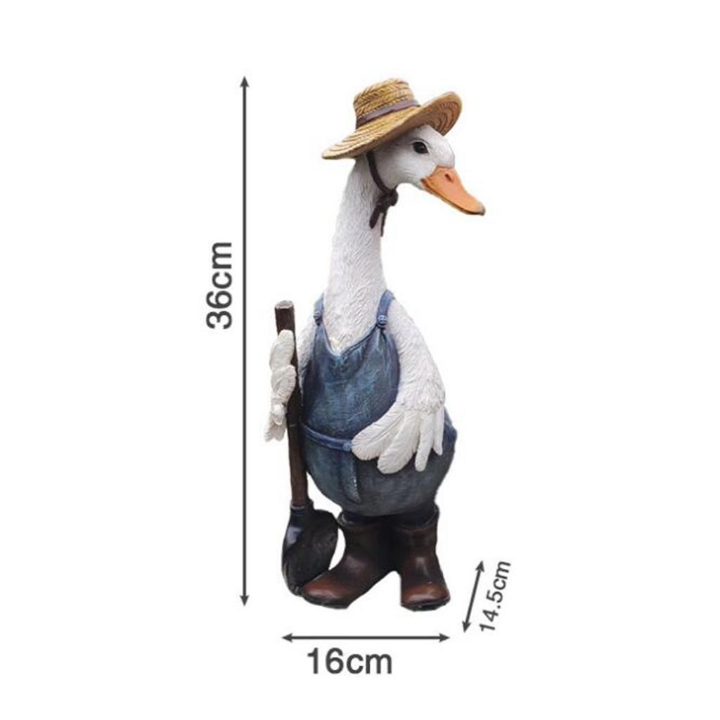 Rasen Dekorativ Mini Harz Ente Tiere Statuen Modell Spielzeug Garten Ornamente Wohnzimmer Zubehör für Skulptur Dekor Innenhof