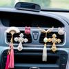 MR TEA  Diamond Metal Crown Cross Rabbit Car Styling Air Freshener Perfume For Car Air Condition Vent Smell Toys Accrssories