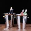 ZISIZ Thickened Stainless Steel European Style Bar Ice Bucket