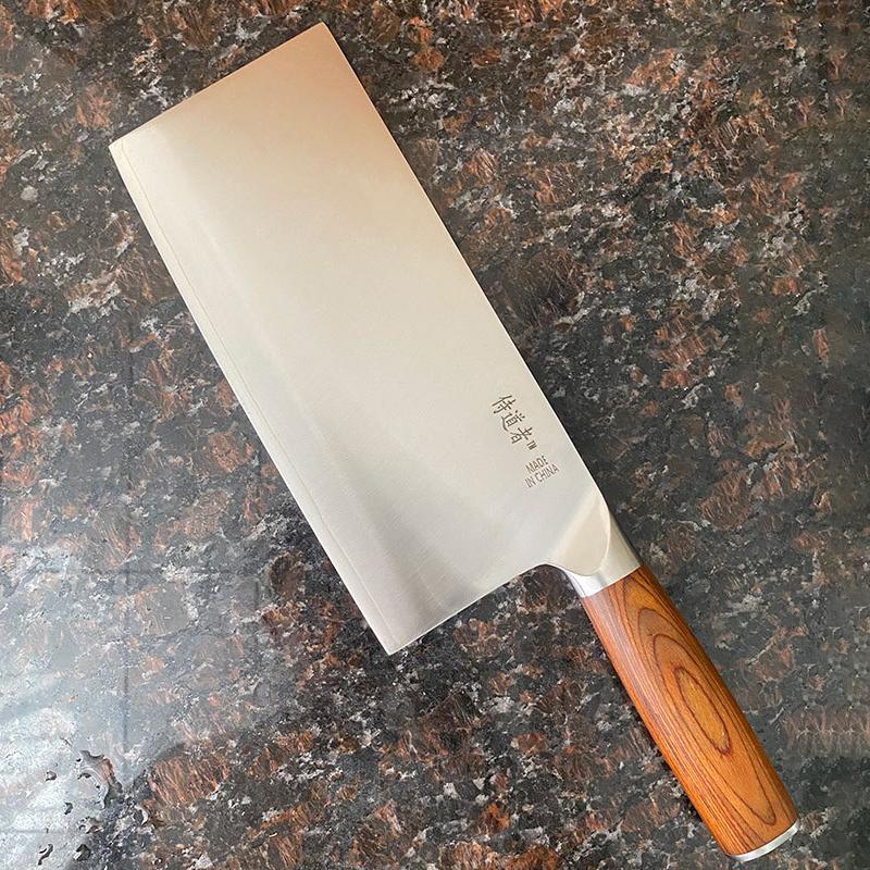 8.3 Inch Slicing Knife 3-layers Clad Steel 10Cr15CoMoV Blade Sharp Chef Cleaver Kitchen Knives For Cutting Vegetables And Meat