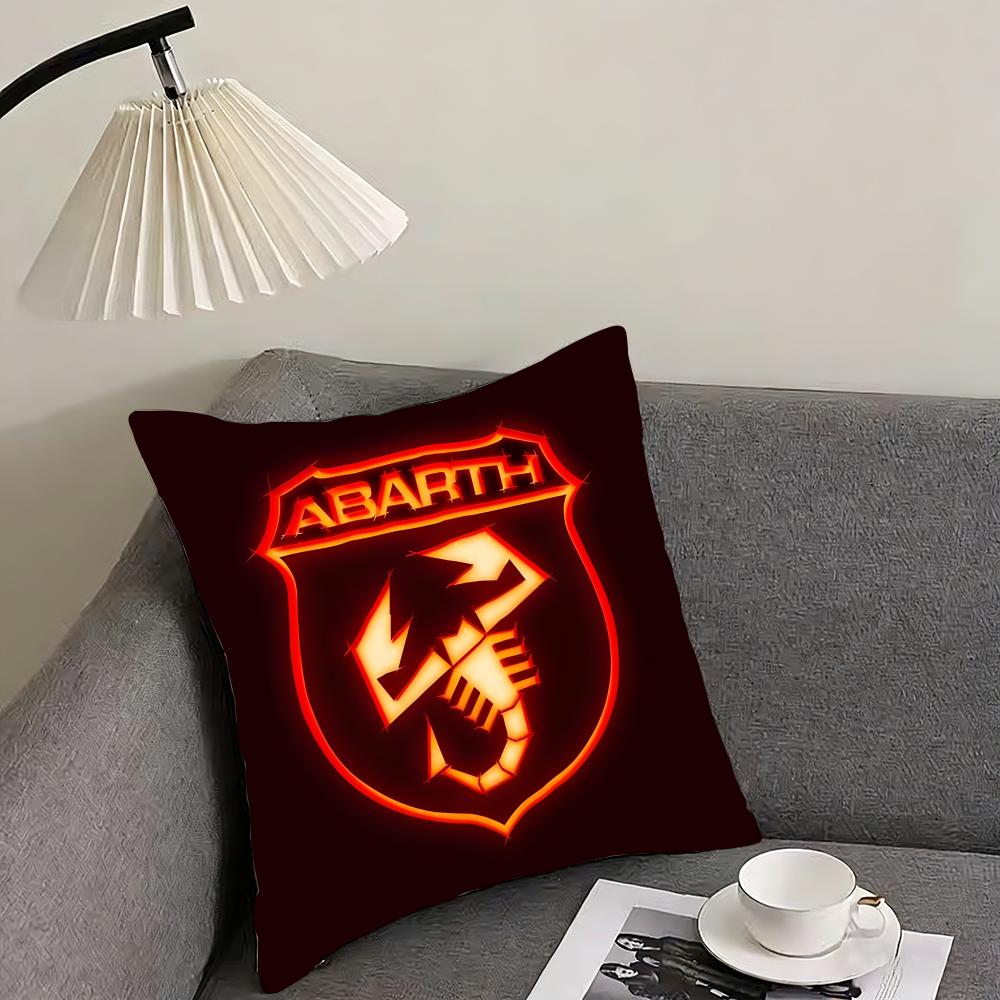 A-Abarth Scorpionn Brand Cushion Cover Pillowcase Ultra Soft Skin Friendly Fabric Cloud Like Comfort & Concealed Zipper