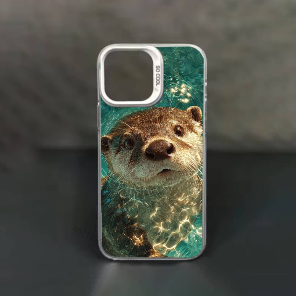 Sea Otters Animals Cute phone Case for iPhone 17 11 12 Pro Max Plus Mini Air SE 16e 14 15 16 13 Soft Shell