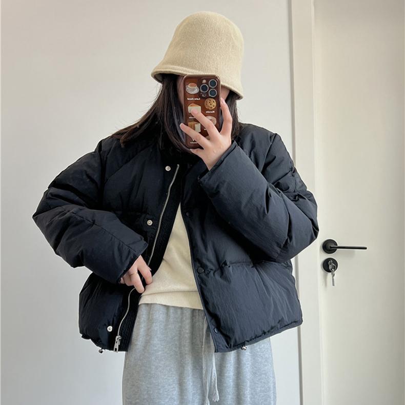 Jachetă de puf Jachetă de iarnă pentru damă Jachetă de puf de rață albă Jachetă scurtă de pâine pentru femei