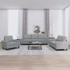 Vidaxl 3-Cz. Living Room Set, Light Grey, Upholstered In Fabric