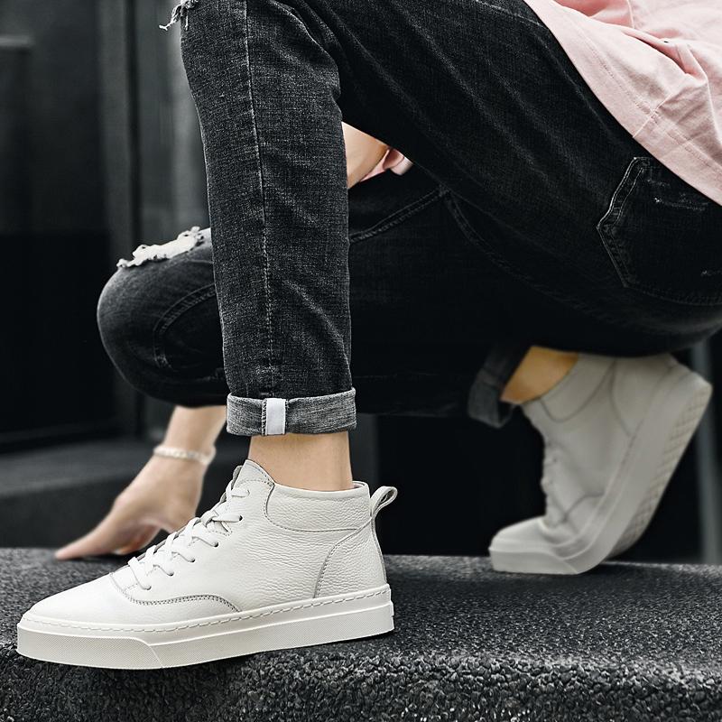 Новые мужские высокие кроссовки мужские люксовые брендовые удобные скейт-кеды мужские — фото 6