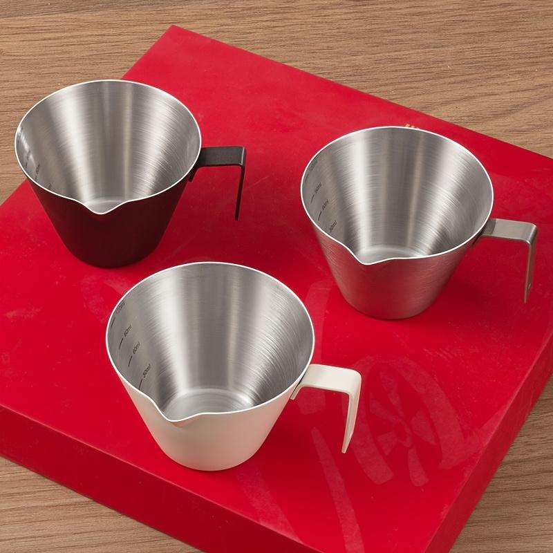 1/3pcs Stainless Steel Measuring Cup 3.5oz Coffee Shot Cup With Handle Precision Scale for Espresso Milk Latte Art Baristas Tool