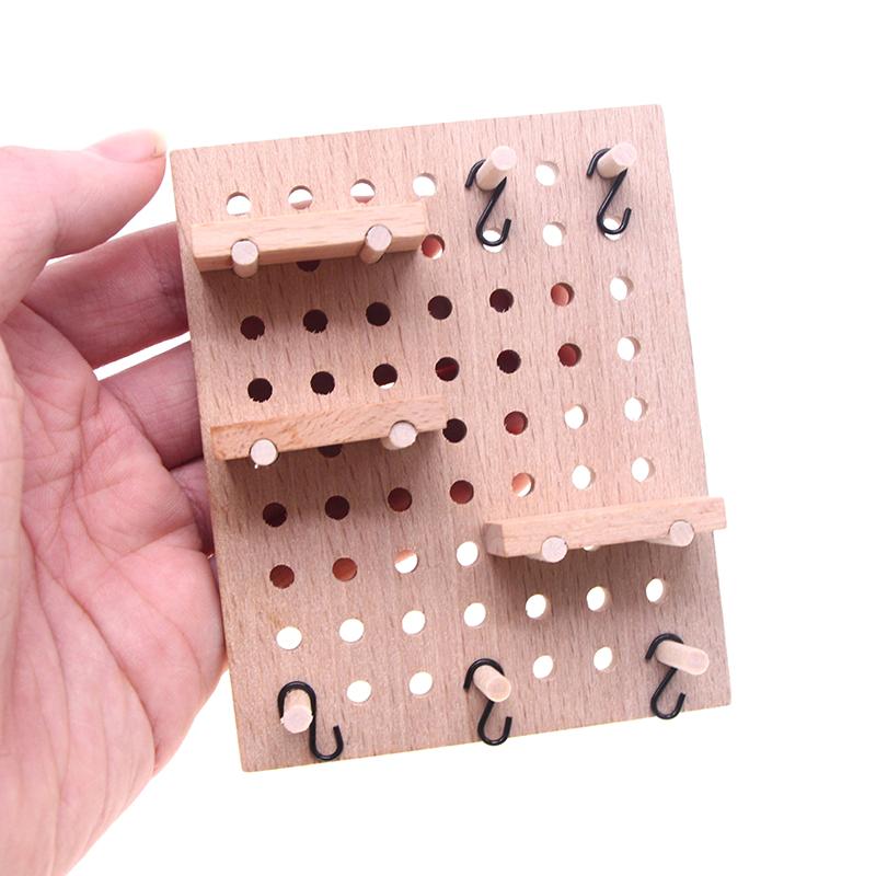 1:12 Dollhouse Miniature Wall Storage Rack Perforated Board Furniture Home Model Decor Toy Doll House Accessories