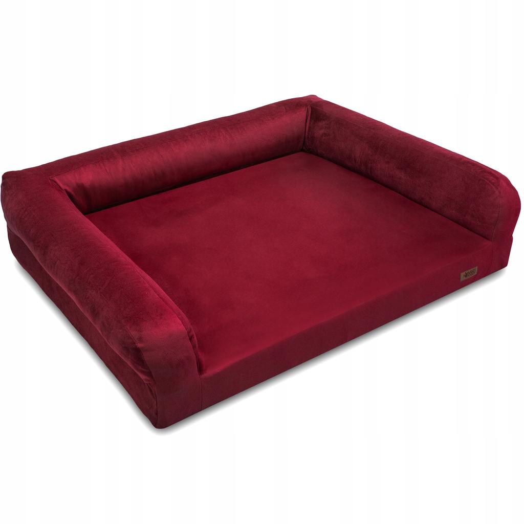 Bed for a Large Dog Burgundy Orthopedic Sofa Labrador Huggy Doggy Xxl