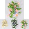 Faux Flower Vine With Rose And Cherry Blossom For Bridal Arch And Garden Decor