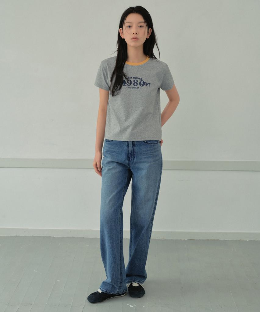 Wednesday Oasis For Woman Monica Ringer Half T-Shirt_Melange Gray(Wb6Tp30)