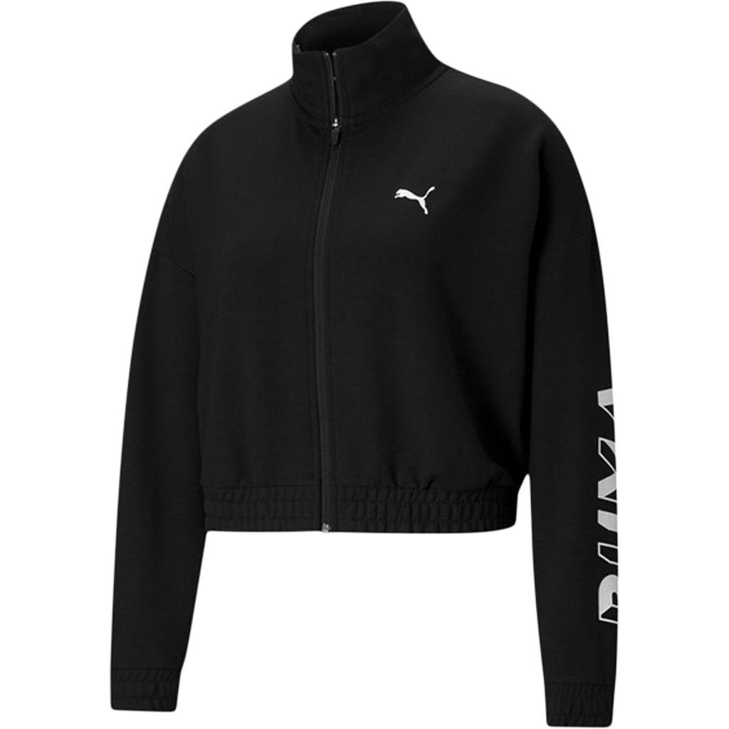 Puma Modern Letter Print Stand Collar Sports Jacket Women Jacket Black 588732-01