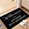 Humorous German Phrase "WELCOME NUR SPASS!" Non-Slip Door Mat, Entry Mat for Living Room, Bedroom, Kitchen, Office, Decor Item