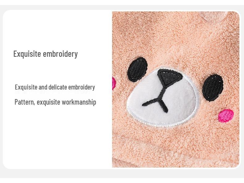 Mädchen Schnelltrocknend Super Saugfähig Cartoon Haarhandtuch Wickel