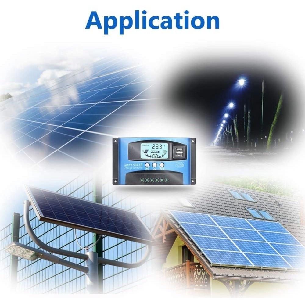 12V/24V Leistungsregler 30A 40A 100A Solarladeregler MPPT Solarladeregler Heimgebrauch