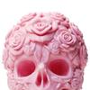 3D-gedruckte Rosen-Schädel-Figur, Langlebige Kunststoff-Gothic-Schädel-Blumen-Skulptur mit Detaillierter Blütenblatt- und Knochenstruktur, Mattes Finish Halloween-Dekoration Geschenk