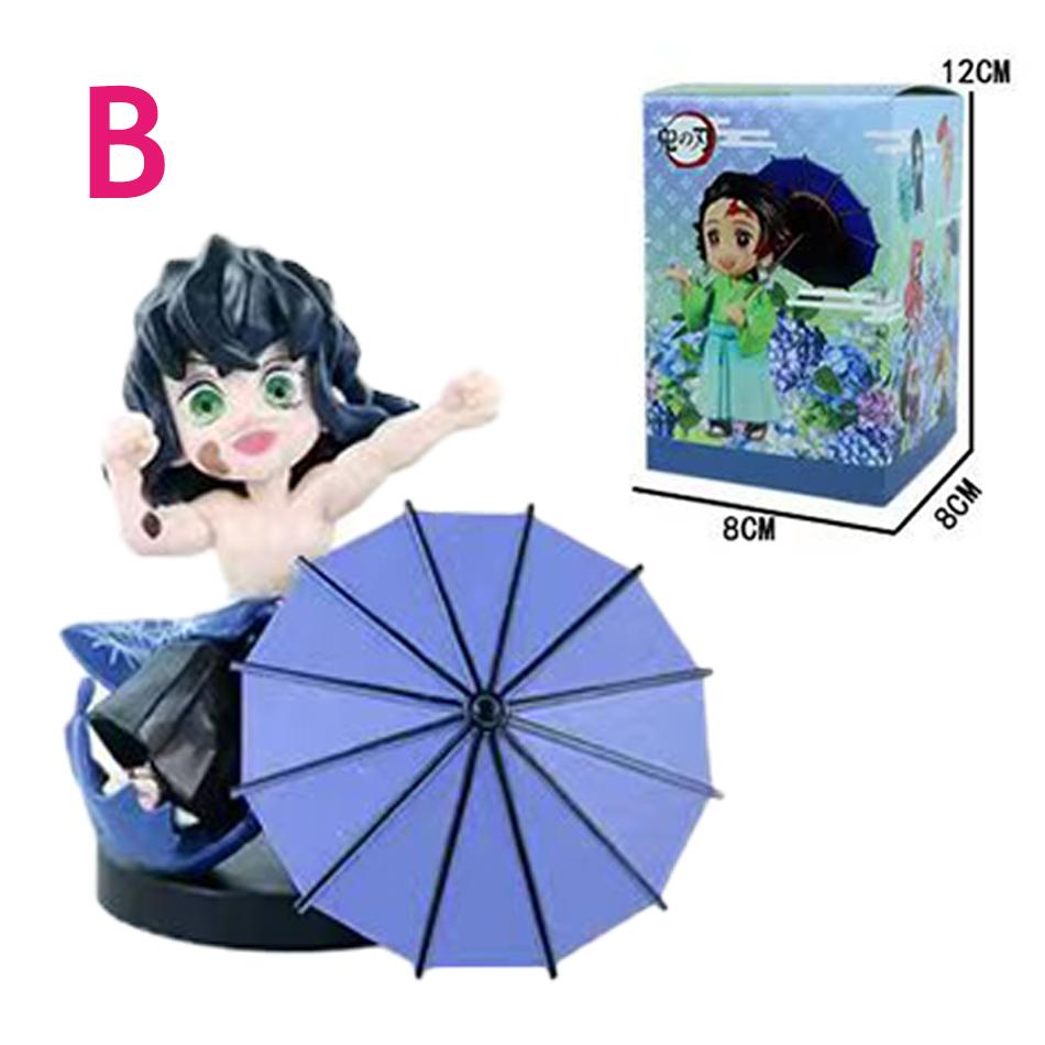 Plum Rain Series  Tanjiro Kamado Nezuko Anime Animation Figurine Creative Statue Model Ornament Surprise Present