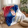 Coperta in Flanella Stampata Serbia Amica della Pelle Calda Decorativa Plaid per Divano Letto Interno Uso Quotidiano