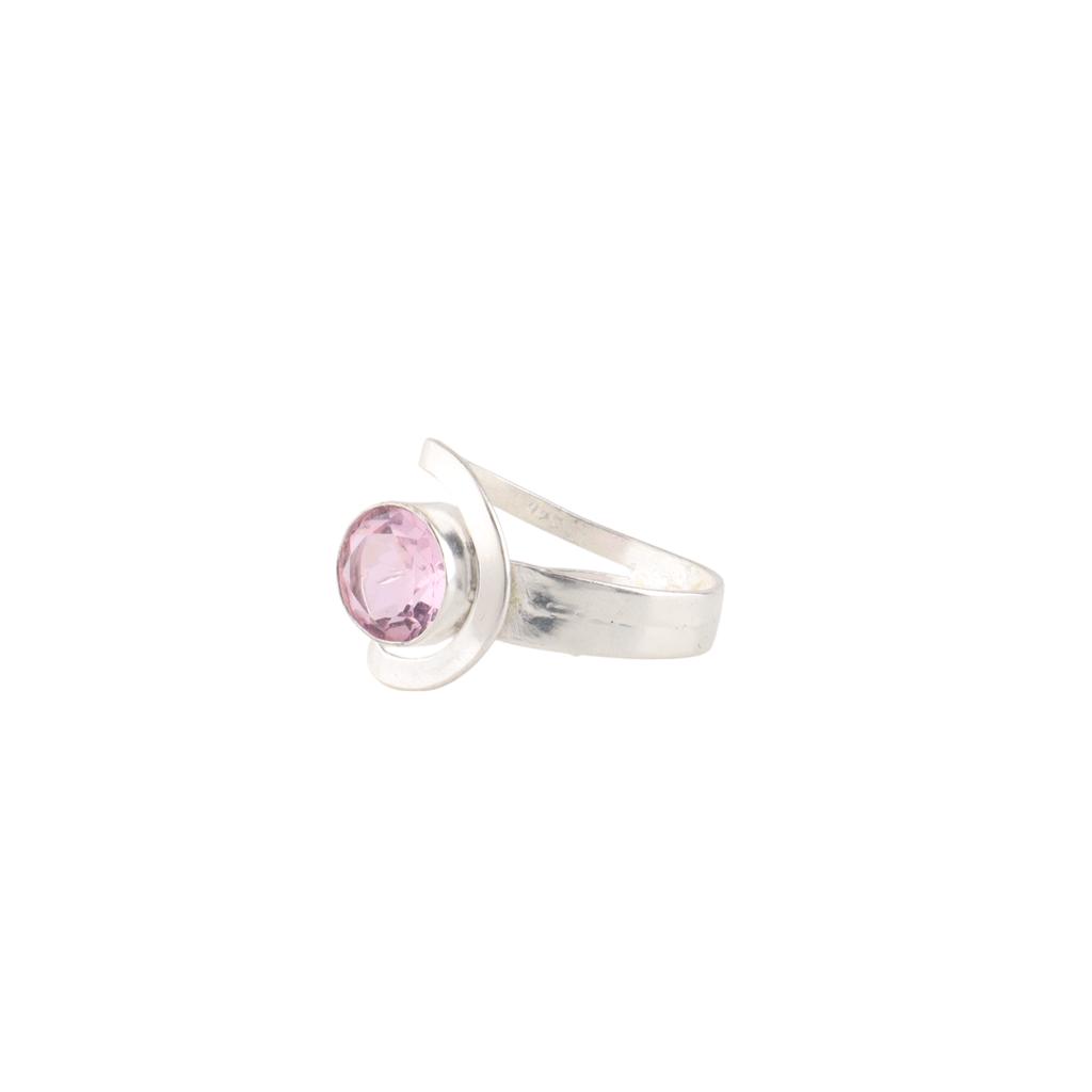 Morganite Gemstone 925 Sterling Silver Jewelry Handcrafted Ring For Wedding Gift RR-68-8