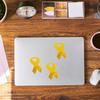 Golden Ribbon Stickers Childhood Cancer COPD Awareness Stickers Self-adhesive Ribbon Shape Stickers for Fundraising Awareness Campaigns