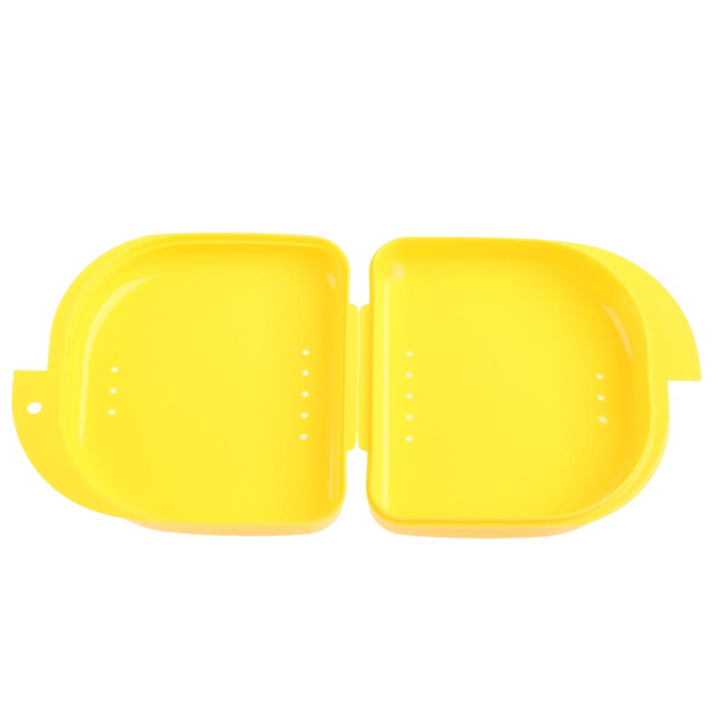 Retainer for Case with Vent Holes Orthodontic Mouth Guard Box Denture Storage for Case Tight Snap Lock Holder False Toot