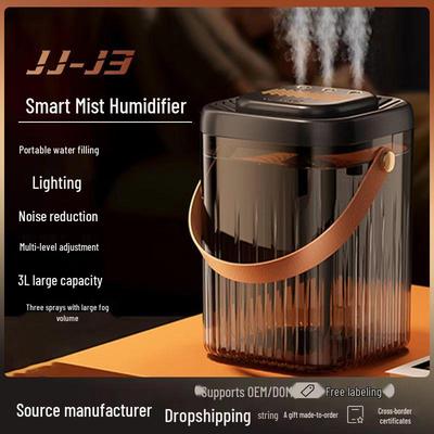 3L USB Charging Humidifier with Colorful Light & High-Volume Mist for Home and Bedroom