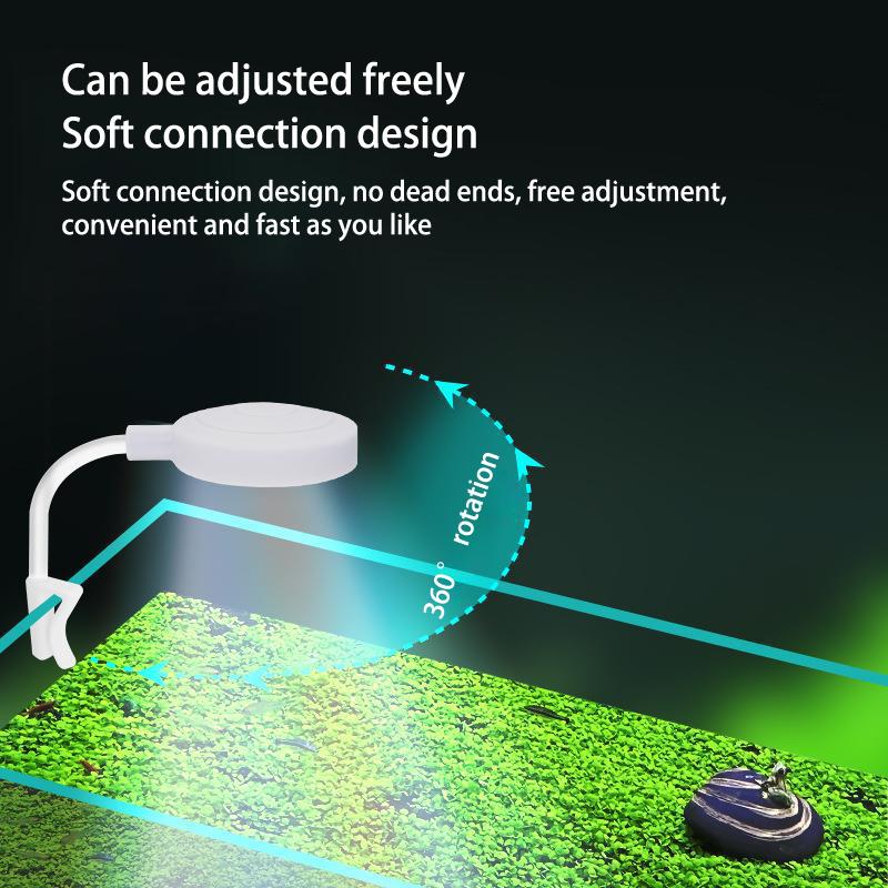 Akvarium USB-plugg Akvariumlampe LED med klemme Akvarium for planter Akvatisk ferskvann Vannplante Fiskesparing Fylllys