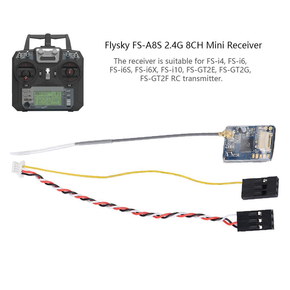Flysky FS A8S 2.4G 8CH Mini Receiver w  PPM i BUS SBUS Output for FS i4 FS i6 FS i6S