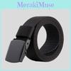 Simple Solid Color Plastic Buckle Men's Nylon Woven Waist Belt For Outdoor Activities