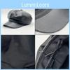 Solid Color Pu Leather Octagonal Beret Outdoor Breathable Hat Protection Sun