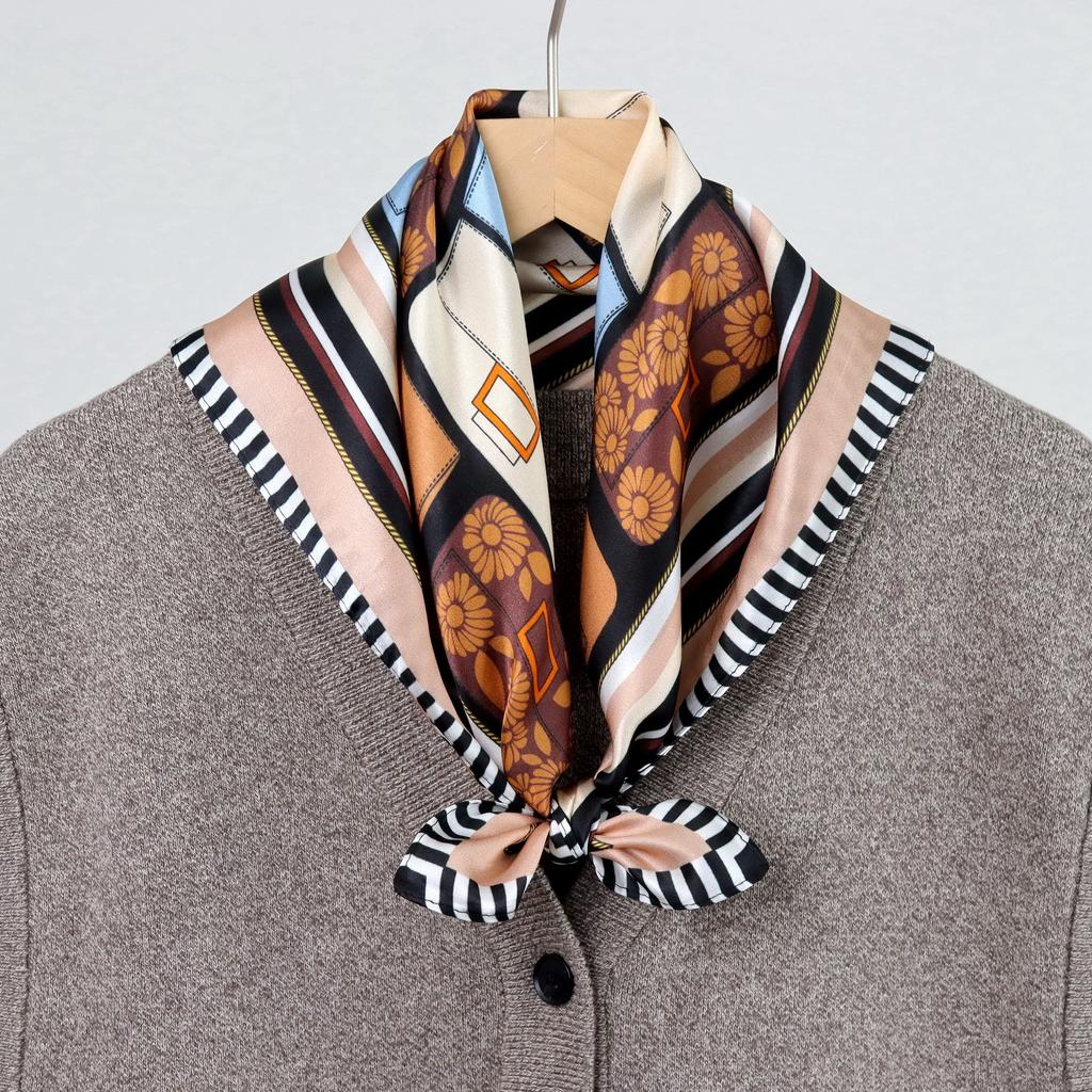 Neuer 100% Naturseide Schal Halstuch Foulard Damen Bandana Schals Frauen Hijab Schal Wickeltuch Quadratisches Kopftuch